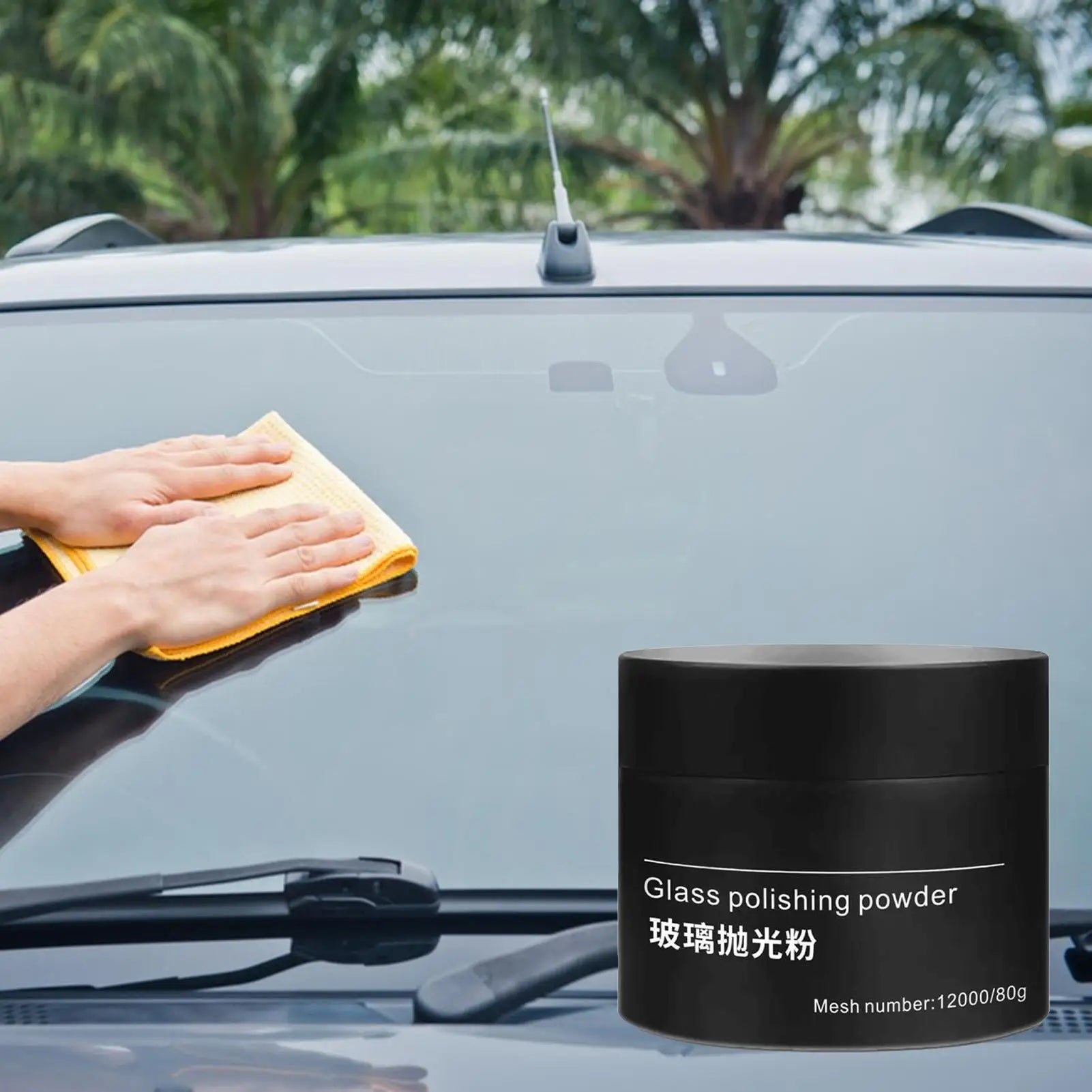 Hot Glass Polishs Powder 80g Automotive Glass Polishing Powder Car Window Scratches Removal Oil Film Powder For Trucks Repair Qme