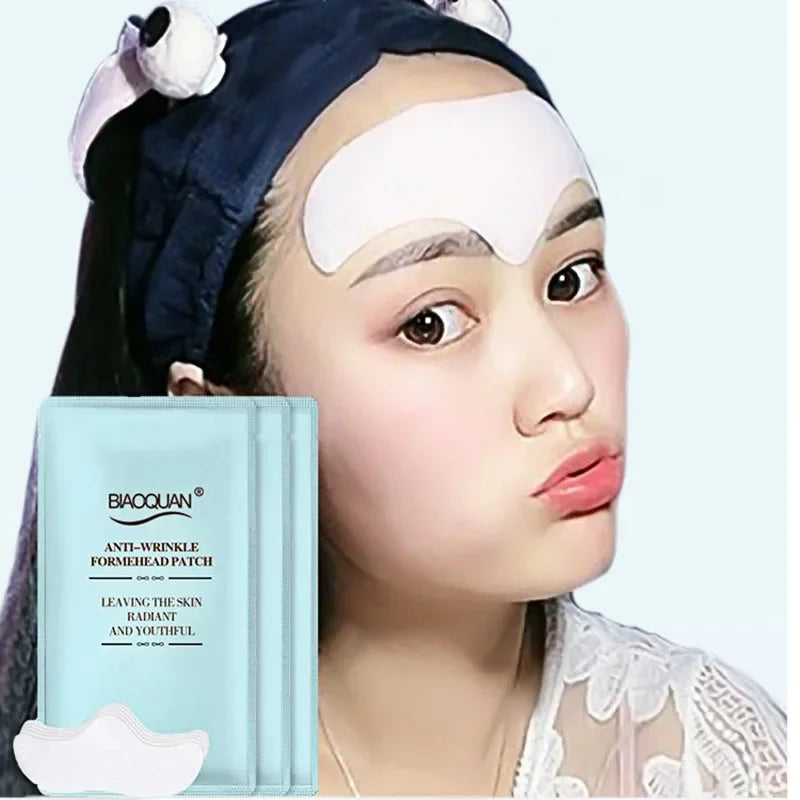 10pcs Anti-wrinkle Forehead Line Wrinkles Removal Gel Patch Firming Mask Frown Stickers Anti-aging Moisturizng Face Skin Care Qme