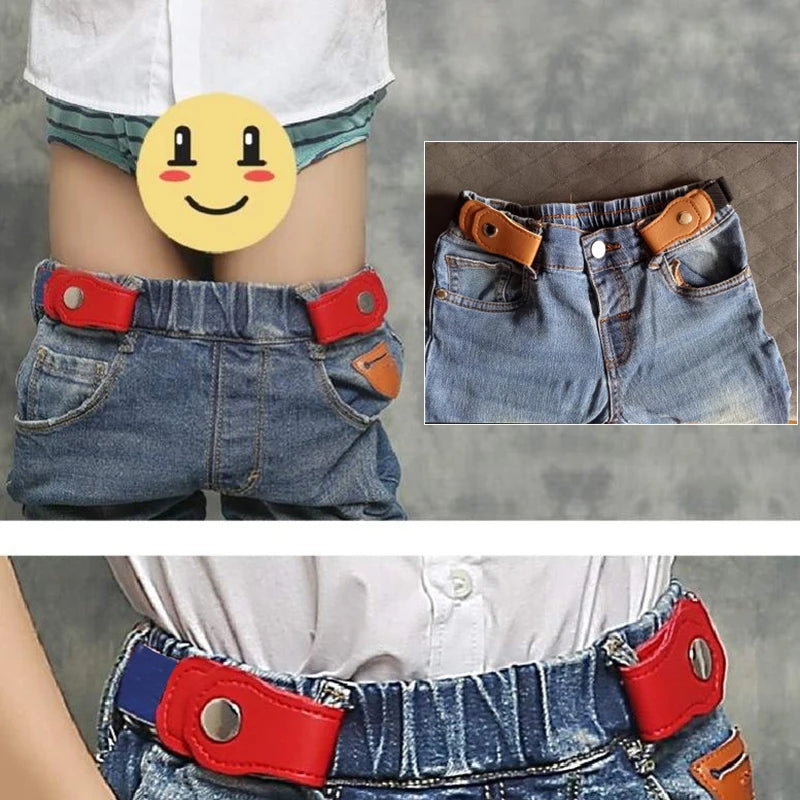 Belts Child Buckle-free Elastic Belt No Buckle Stretch Kids Toddlers Qme