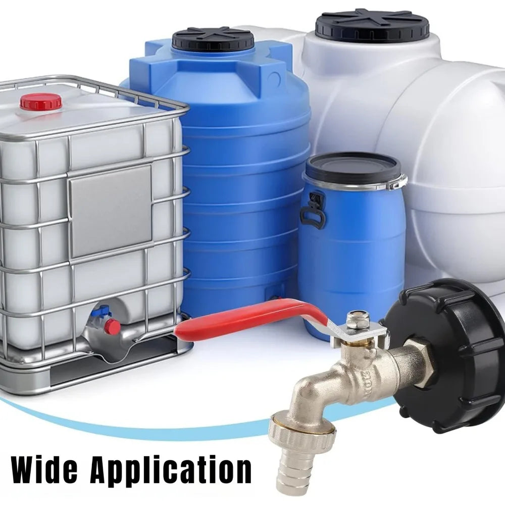 1/2'' 3/4'' Coarse Thread IBC Tank Tap Connecter Water Hose Coupling Adapter Garden and Home Valve Replacement accessory Qme