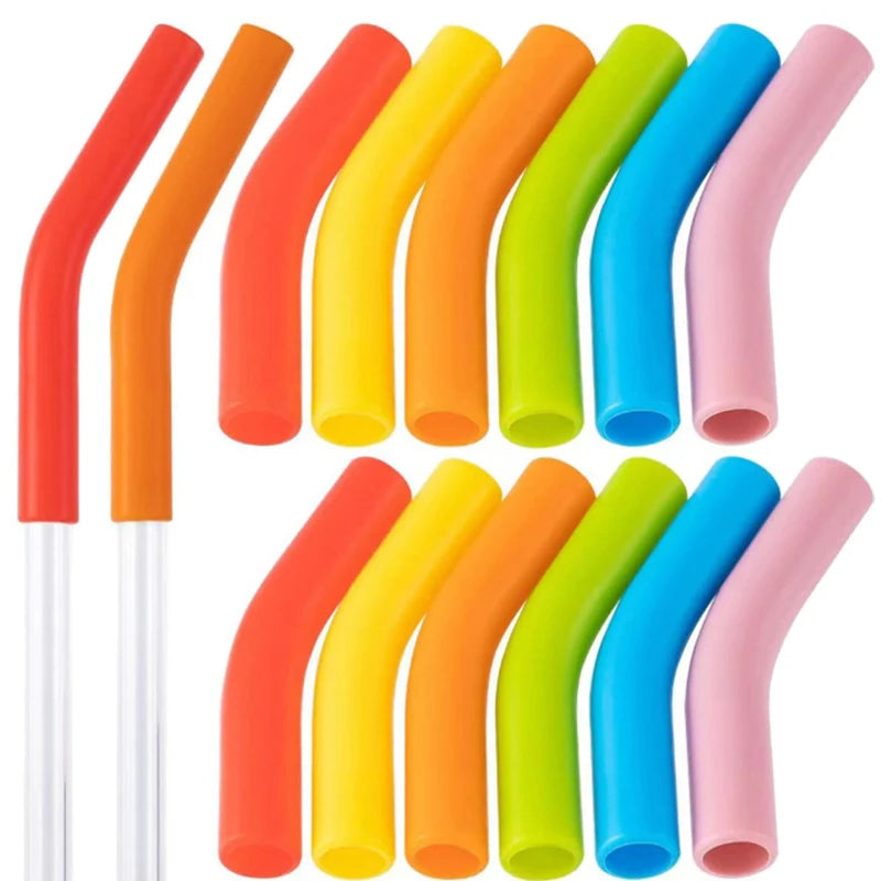 Soft Silicone Straw Covers Straws Tips Fit Wide Reusable Stainless Qme