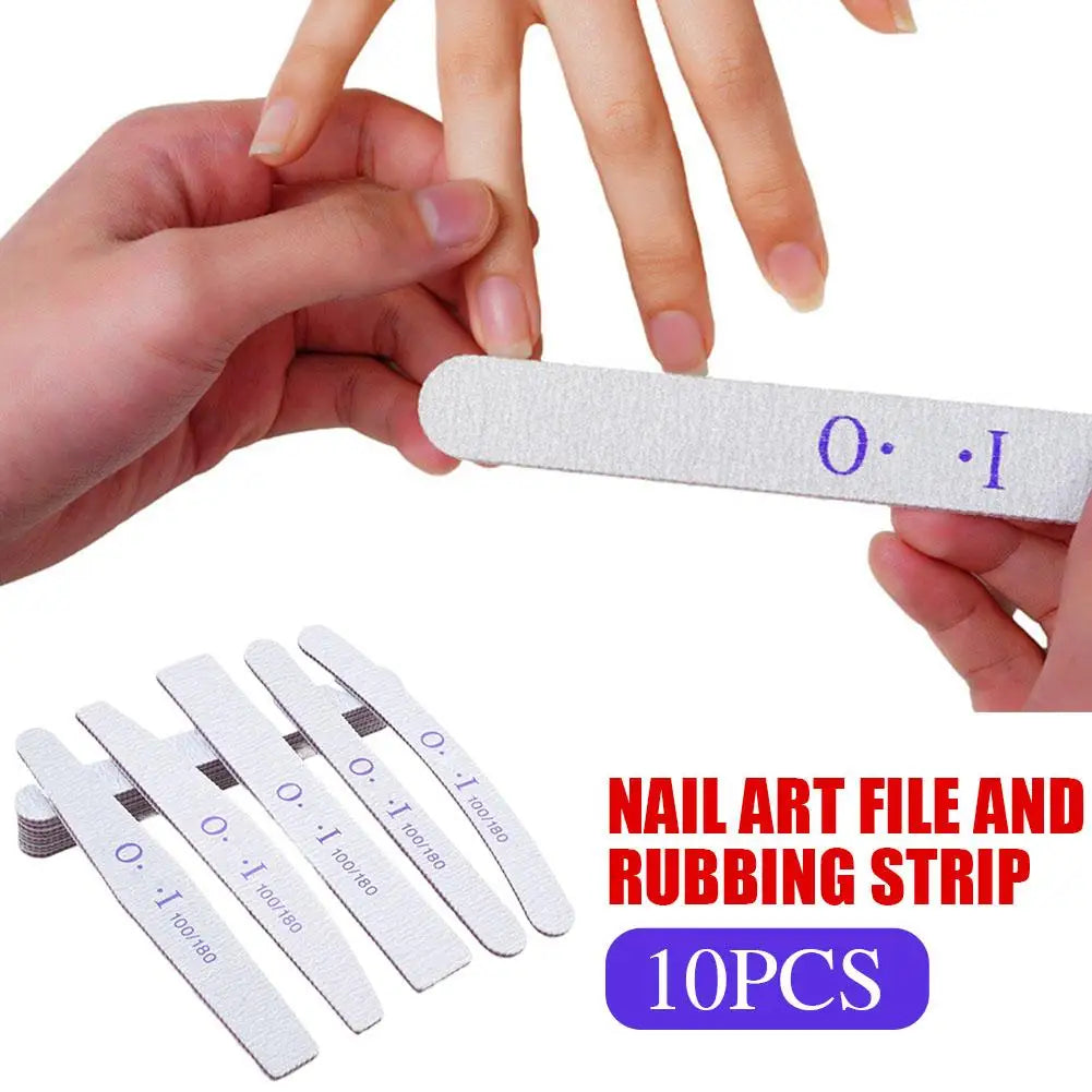 10pcs Nail Files Ultra-Thin Sanding Strip Nail File Polishing Nail Strip Tool 100/180 Rubbing Nail Trimming Strip Special S Y0H2 Qme