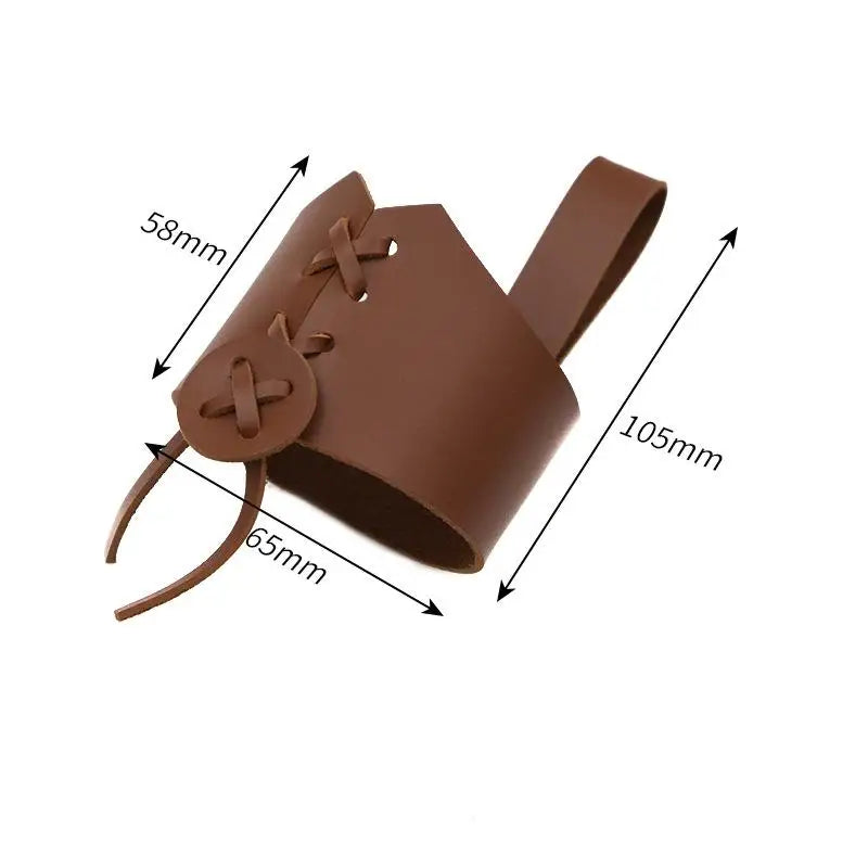 PU Leather Cup Sleeve Medieval Belt Horn Holder Adjustable Belt Mug Holder Cup Holder For Outdoor Activity Supplies Qme 1pcs
