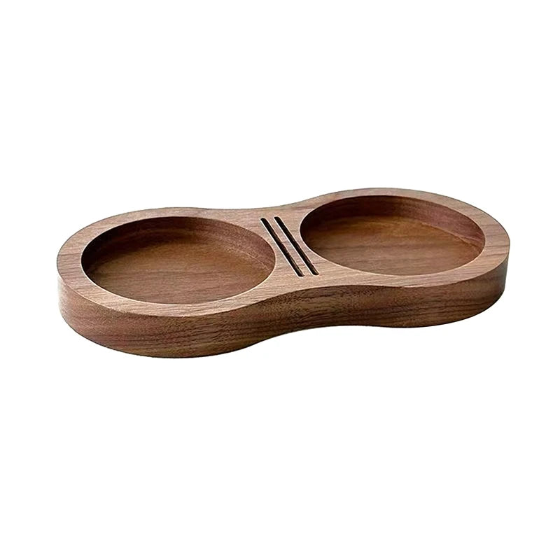 Walnut Wood Coffee Tamper Station Professional Non-slip Bottom Qme A