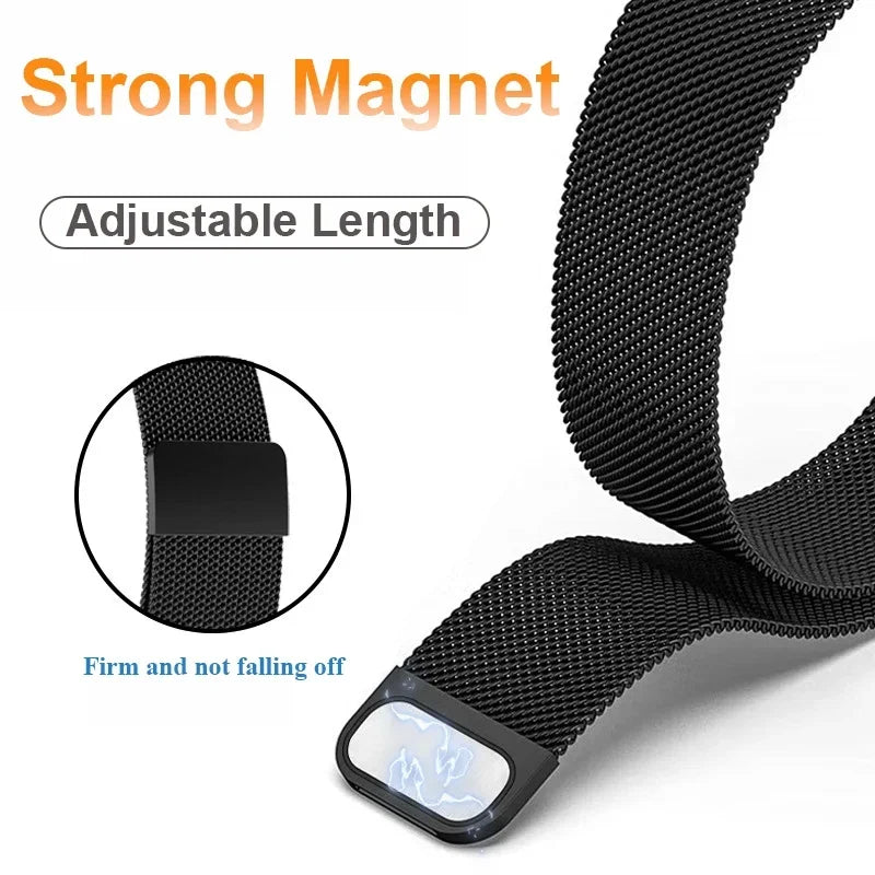 Metal Strap For Huawei Band 8 9 Bracelet With TPU Case Screen Protector Soft Film Replacement Milanese Magnetic Loop Watchband Qme