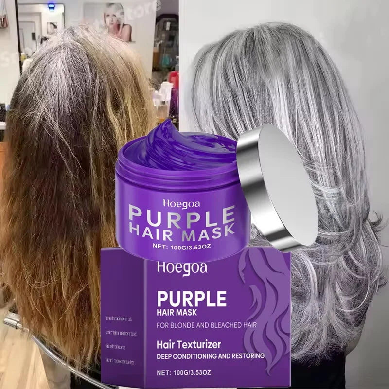 Color Fixing Hair Dye Shampoo to Cover Gray Hair Fade Yellow After Bleach Hair Shampoo Non-irritating Purple Shampoo for Blonde Qme 1pc