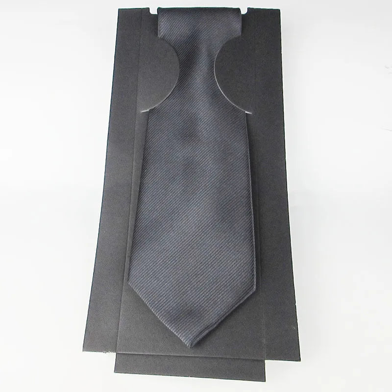 Men's Fashion Silk Tie Box Soft Novelty Necktie Navy Black Men Dot Qme color2