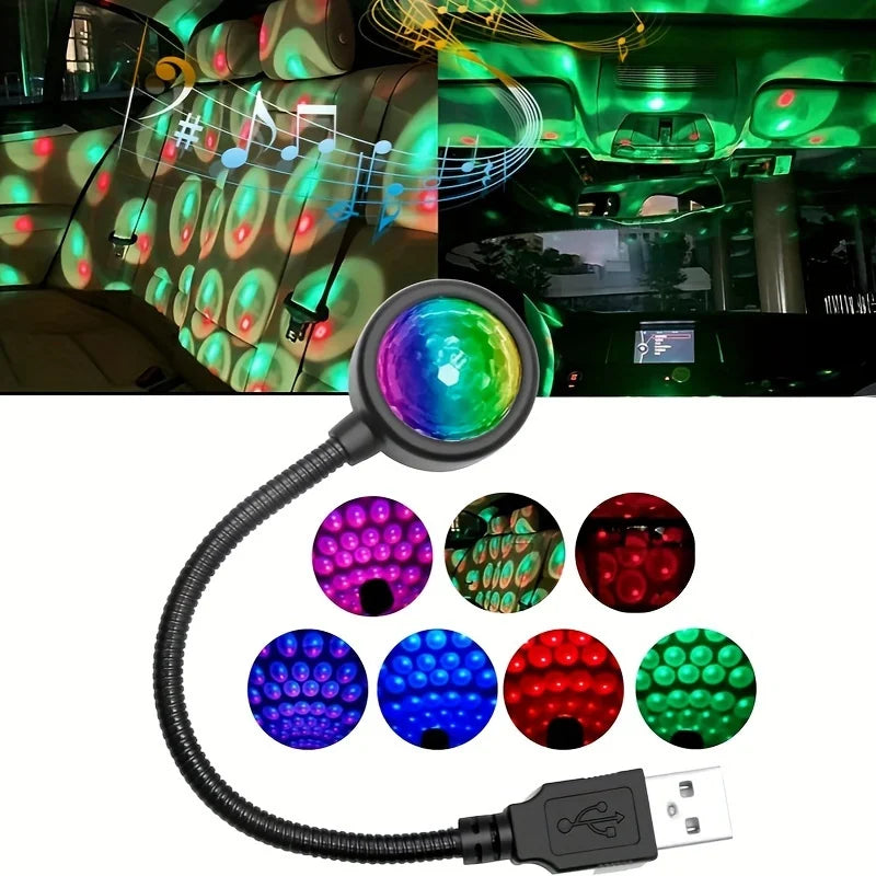 Magic Ball Light Car Roof Night Light, Car Interior Light Car Ceiling Interior Light Portable Adjustable Qme
