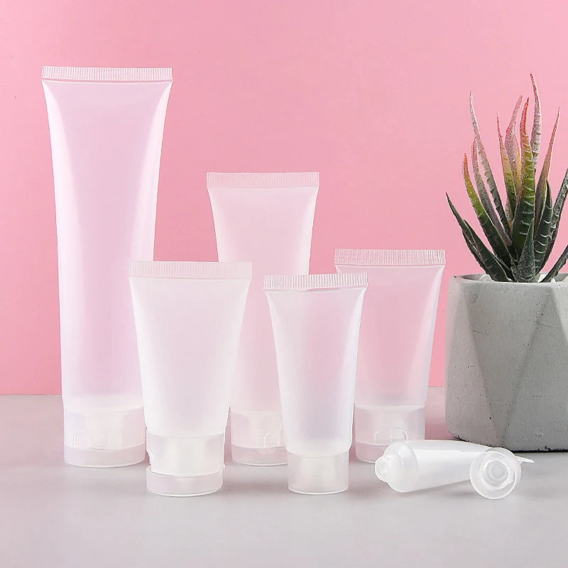 Empty Lipstick Tube Lip Balm Soft Makeup Squeeze Clear Plastic Gloss Qme