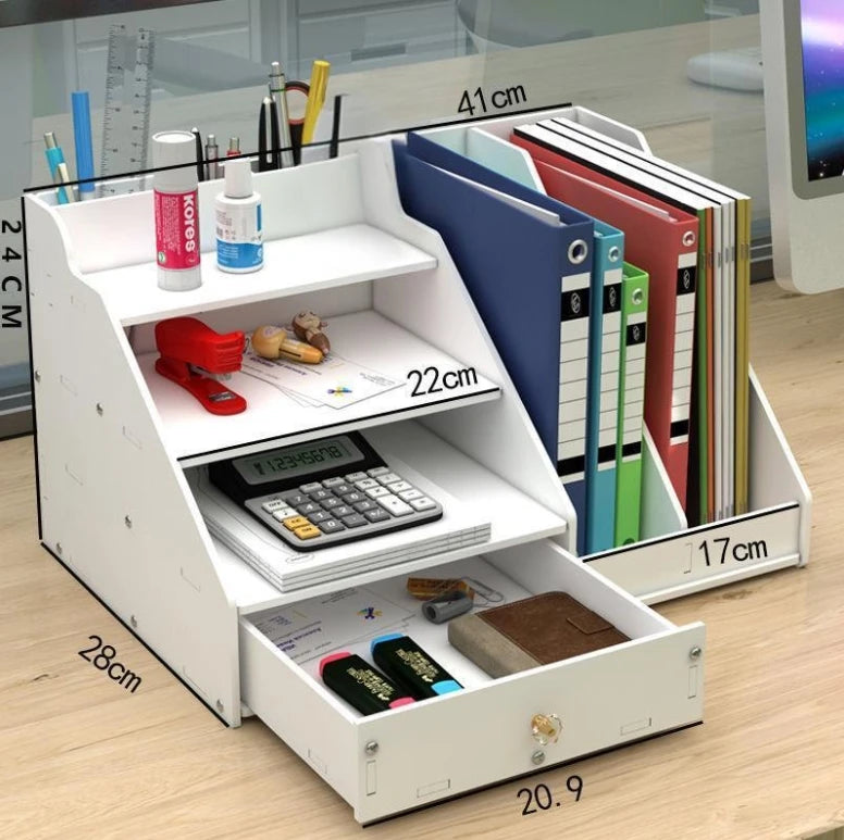 A4 Paper Desktop Storage Rack Multilayer Space-saving Desk Office Qme D