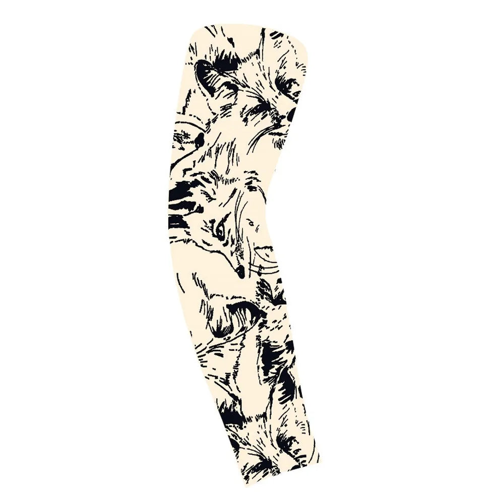 Flower Arm Pattern Flower Arm Tattoo Sleeve Breathable Thin Men Sunscreen Sleeve UV Protection Long-sleeved Ice Silk Arm Sleeve Qme style 26
