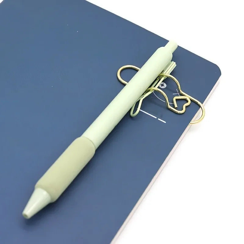 4 multifunctional pen clip pen hanging love paper clip pen button notebook accessories fixed seat pen clip Qme