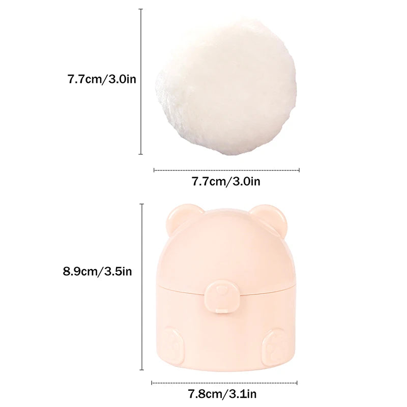 Multifunctional Bear Shape Empty Box Baby Powder Sub-bottling Storage Qme