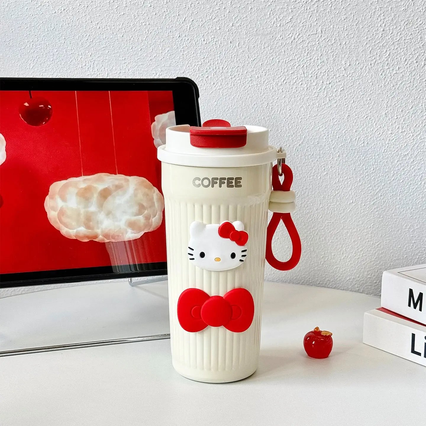 Cute Hello Kitty Insulated Cup Stylish 316 Stainless Steel Straw Cup for Women Large-Capacity, Portable Coffee Cup for Work Qme 1 550ml