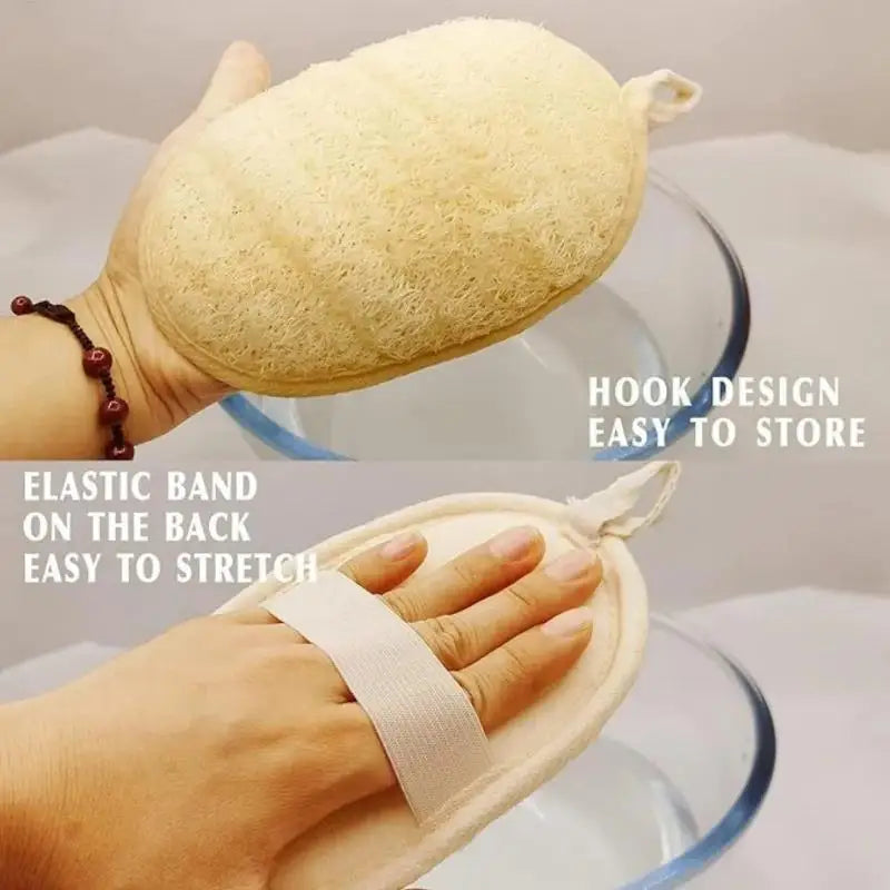 Traditional Flax Fiber Exfoliating Back Scrubber Tear Resistant Long Qme