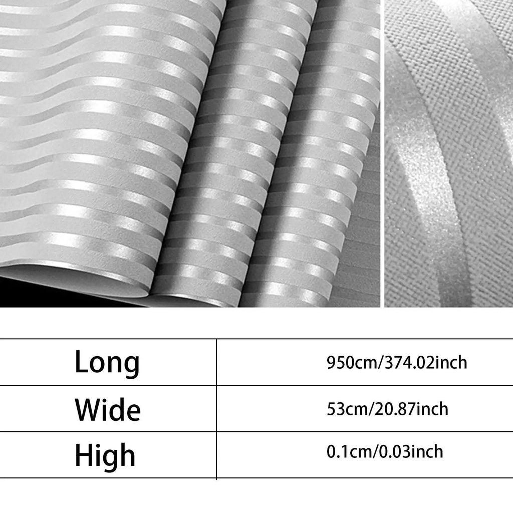 Striped Wallpaper Decorative Wall Film Modern Minimalist Non-woven Waterproof Wallpaper for Shelves Cabinet Furniture Bedroom Qme
