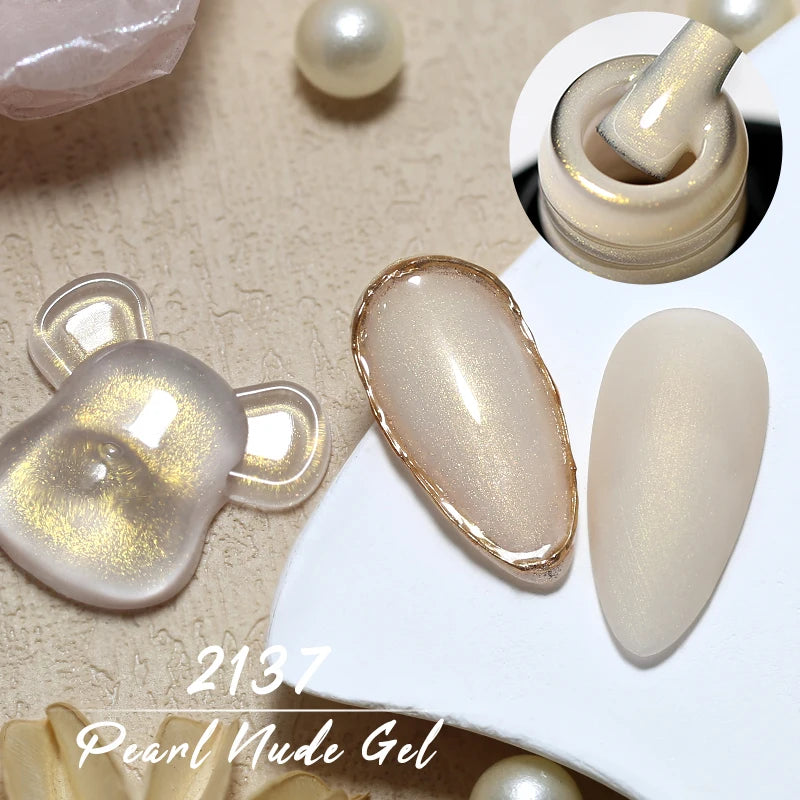 Arte Clavo Pearl Shell Gel Nail Polish Glitter Auroras Soak Off UV Qme 2137 1
