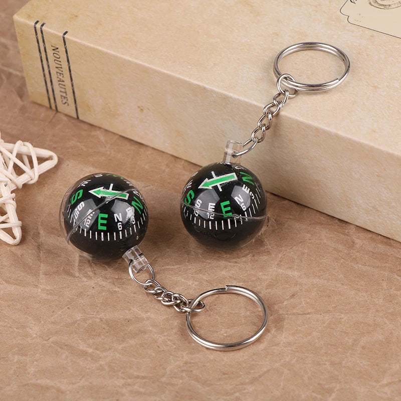 Portable Lightweight Emergency Compass Outdoor Survival Keychain Ball Qme