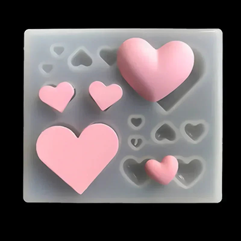 Heart-shaped Silicone Fondant Mold Chocolate Cake Suitable Valentines Qme