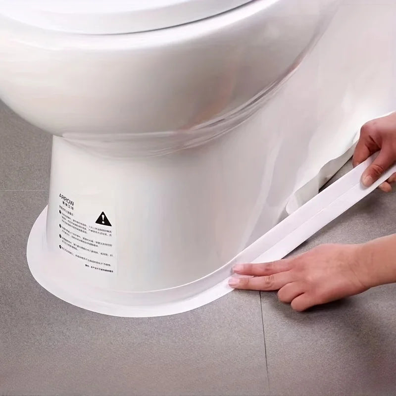 Bathroom and toilet waterproof sealing tape, bathtub and wall self-adhesive sealing strip, sink anti-fouling PVC sealing tape Qme