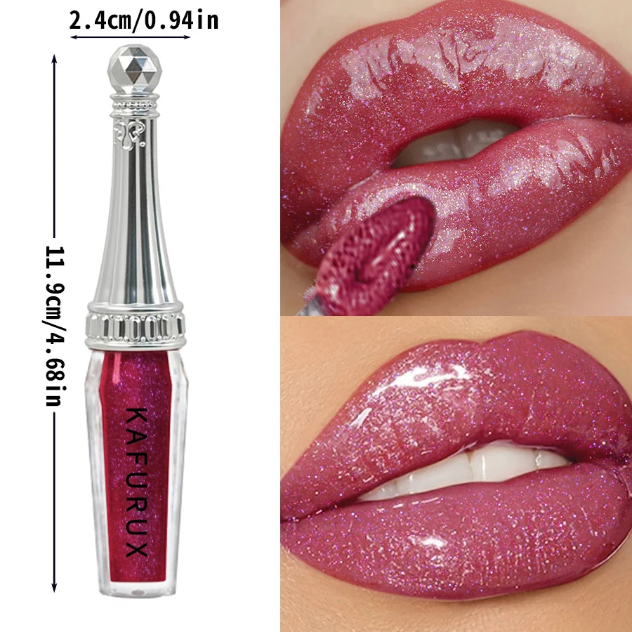 6 Colors Glitter Liquid Lipsticks Shimmer Shiny Lipgloss Pearlescent Qme