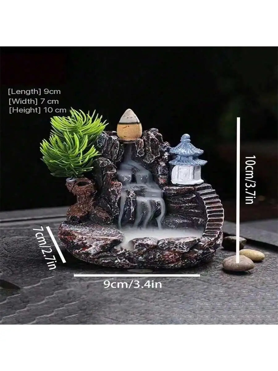 High-quality Resin Incense Burner Creative Viewing Smoke Reflux Home Qme