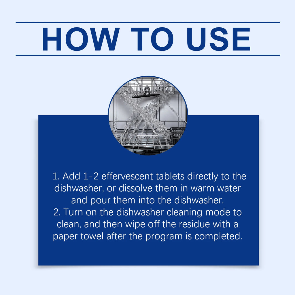 Dishwasher Cleaner Quickly Dissolving Oil Stain Reduce Odors Effectively Inhibit Bacterial Growth Remove Scale Detergent Tablets Qme