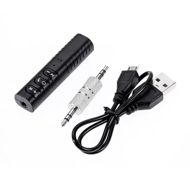 3.5mm Bluetooth Receiver Car Bluetooth Hands-free Audio Receiver Lavalier Portable MP3 Music Player Adapter for Mobile Phone Qme