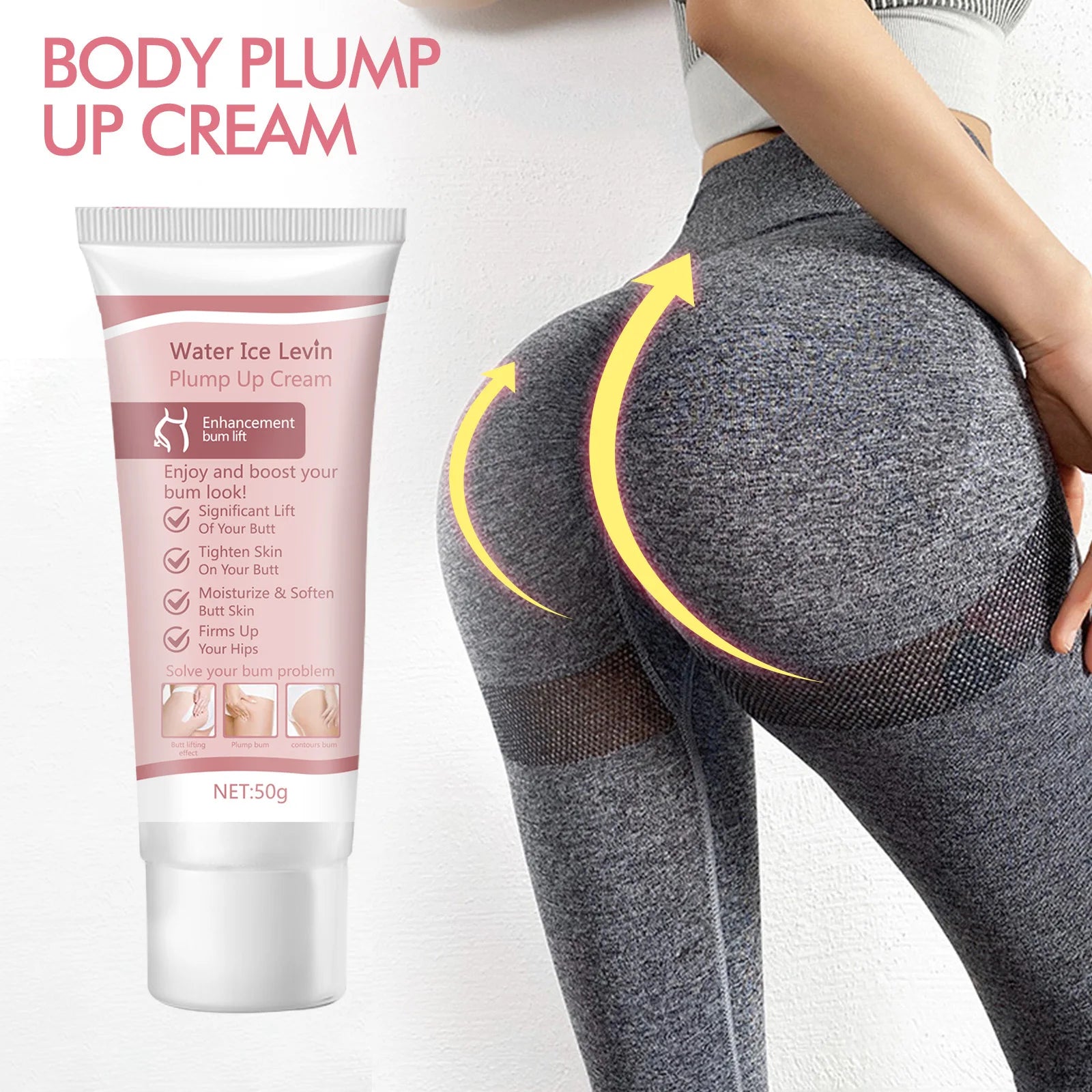 1pcs butt massage cream, containing hyaluronic acid, prevent sagging, shape hips, plump and sexy, and tighten the body Qme