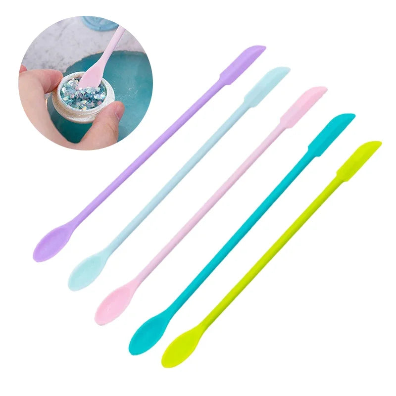 Double-headed Scraper Silicone Small Tip Spatula Cosmetics Foundation Qme