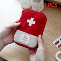 High-Capacity Portable First Aid Kit, Travel Medicine And Medication Storage Bag Oxford Cloth Organizer Box Emergency Survival Qme 2PCS RED M