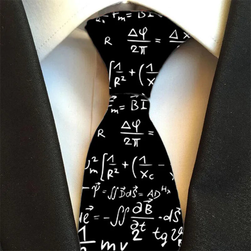 Mathematical Formula Tie Men's Outdoor Travel Ladies Party Qme
