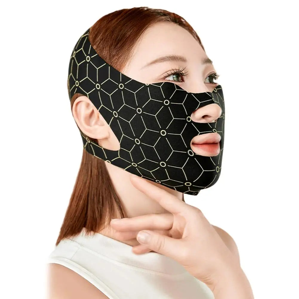 Face Lifting Tapes Mask Adjustable Toning Belts Reusable Chin Strap Qme A single layer