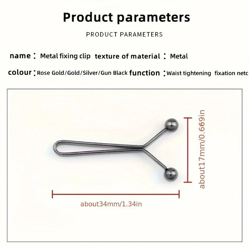 4Pcs pants invisible waist metal fixing clip, jeans waist circumference large change small artifact adjustable buckle pin clip Qme