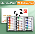 12-24 Colors Non Toxic Acrylic Paint Set 5ml Bottles, Vibrant Colors No Fading, Art Painting Kit for Beginners Adults Qme 24 colors - 5ml