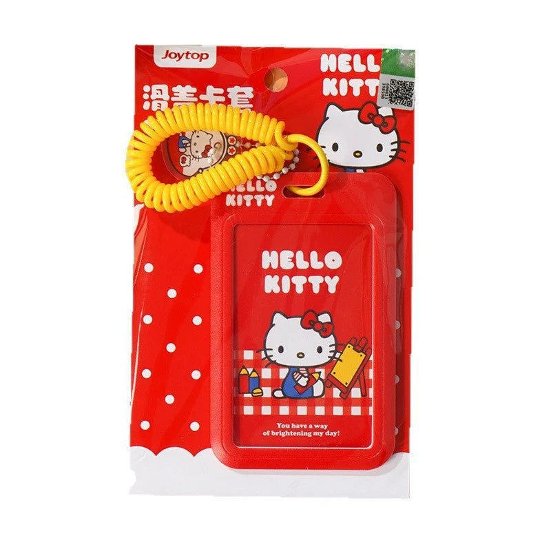 Hello Kitty Sliding Clear Card Holder for ID Cards, Name Badges, Factory Badges, and Student ID/Meal Cards Qme