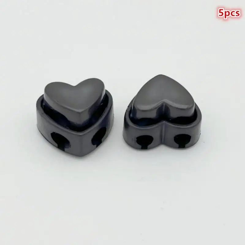 Colorful Garment Stoppers Heart-shaped Plastic Cord Locks Double Hole