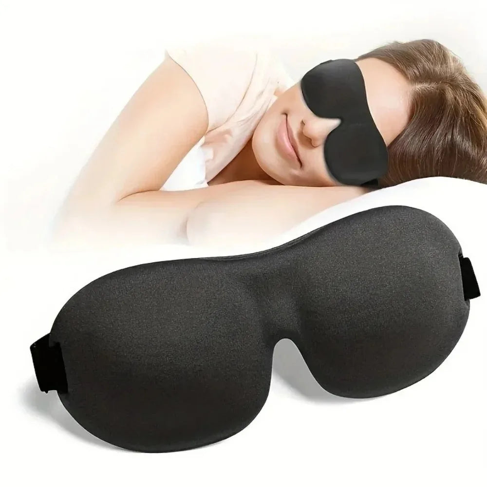 3D Eye Mask Contoured Cup Blindfold Night Sleep Face Masks Block Out Light Women Men Eyepatch Comfortable Soft Fit for Sleeping Qme