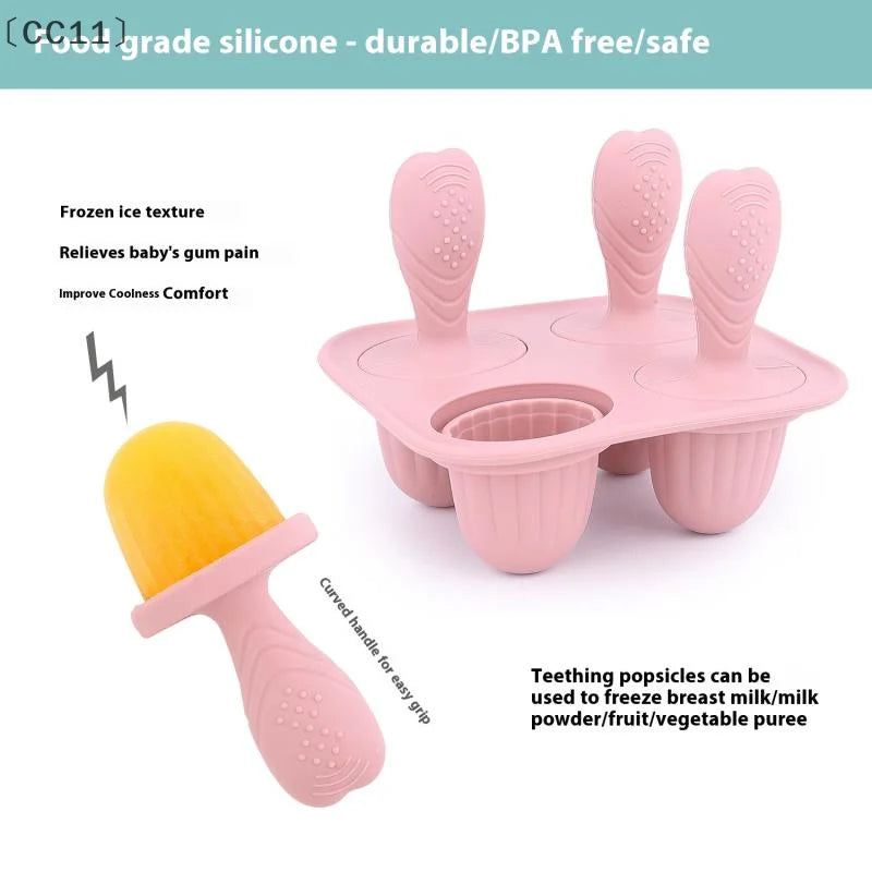 CC11Silicone Ice Cream Breastmilk Popsicle Molds DIY Homemade Mold Qme