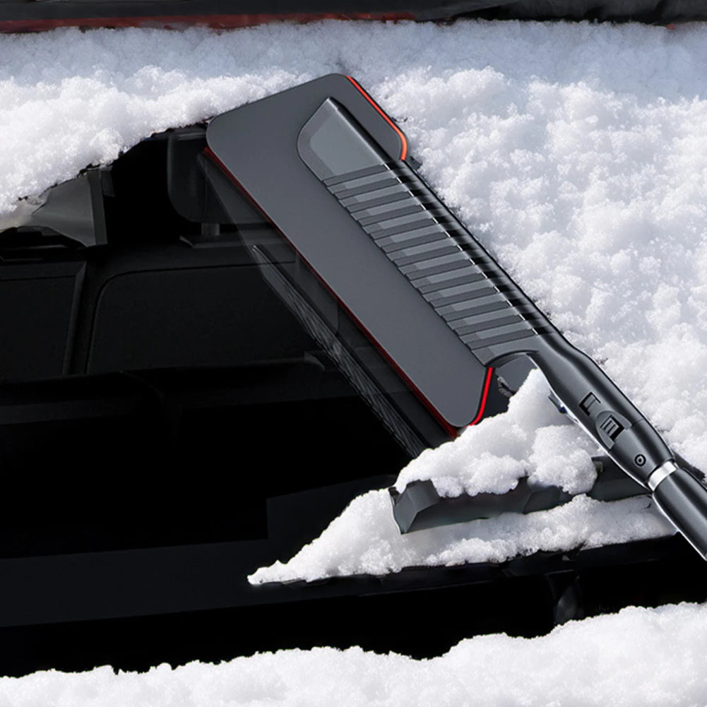 3 In 1 Extendable Ice Scraper with Foam Handle Windshield Snow Remover Multifunctional Retractable Snow Remover Car Accessories Qme