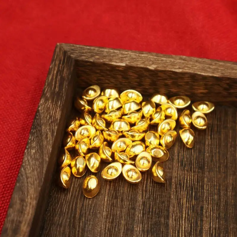 100/200PCS Gold Mini Gold Dollars Attract Wealth Luck Charms Miniature Gold Ingots Handicrafts Props DIY Qme