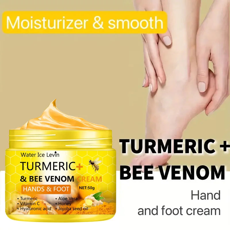 Turmeric Bee Venom Anti-Drying Crack Foot Cream Hand Cracked Repair Skin Removal Care Cream Dead Feet Hand Skin Qme