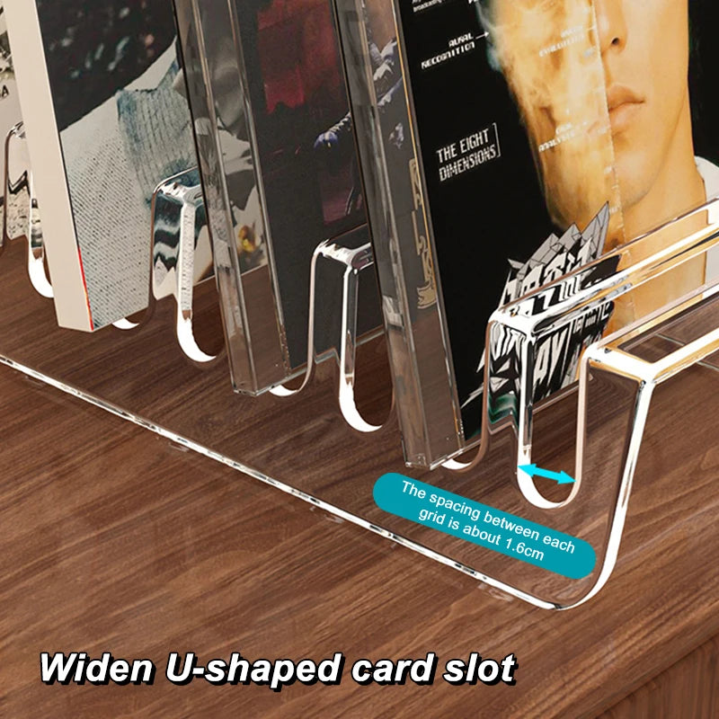 CD Rack, Album Display Rack, Transparent Storage Rack For Records, And Tapes, Multifunctional Counter Display Rack Qme