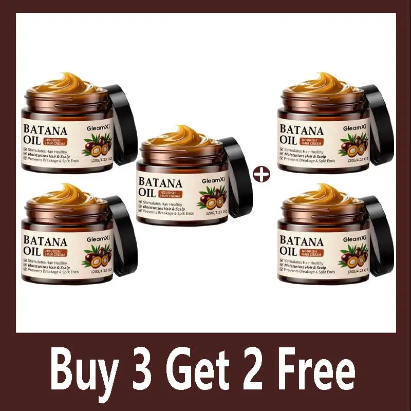 100% Pure Organic Hair Mask Batana Oil Hair Growth Oil Natural Treatment Nourish Reduce Hair Loss Anti-Breakage Qme Buy 3 Get 2 Free