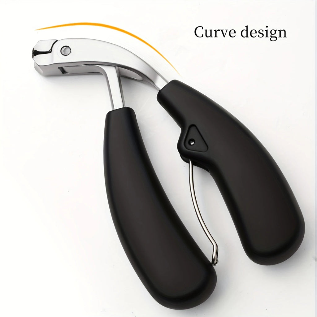 Heavy-Duty Professional Nail Clipper Splash Prevention Long Handle Elbow Design Sharp Blades Stainless Steel Elbow Nail Clippers Qme