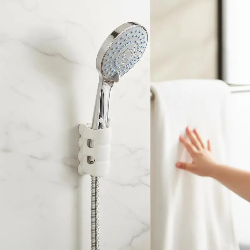 Movable Shower Head Holder Suction Cup Adjustable Reusable Silicone Qme