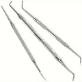 3Pcs Stainless Steel Ingrown Toenail Lifter Tools Double End Cuticle Pusher Nail Cleaner For Paronychia Foot Nail Care Qme 1set 3pcs