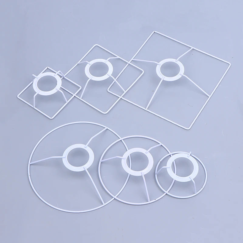 1Set Cylinder Vintage Lampshade Lamp Iron Lamp Frame Shade Accessories For E27 Lamp Socket Chandelier Qme