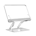 Tablet Laptop 360° Rotate Reading Rack Aluminum Alloy Acrylic Panel Bracket Heightening Holder Folding Lifting Reading Bookshelf Qme Non rotatable