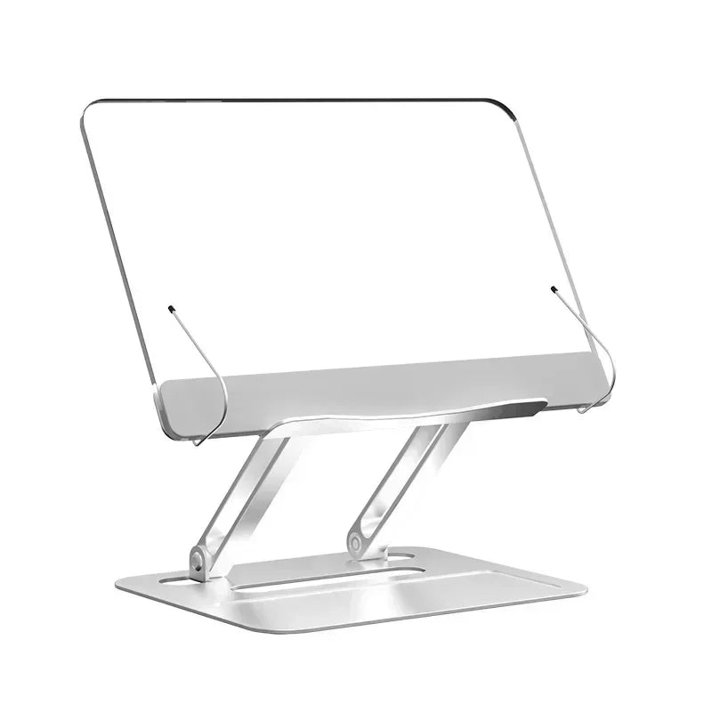 Tablet Laptop 360° Rotate Reading Rack Aluminum Alloy Acrylic Panel Bracket Heightening Holder Folding Lifting Reading Bookshelf Qme Non rotatable